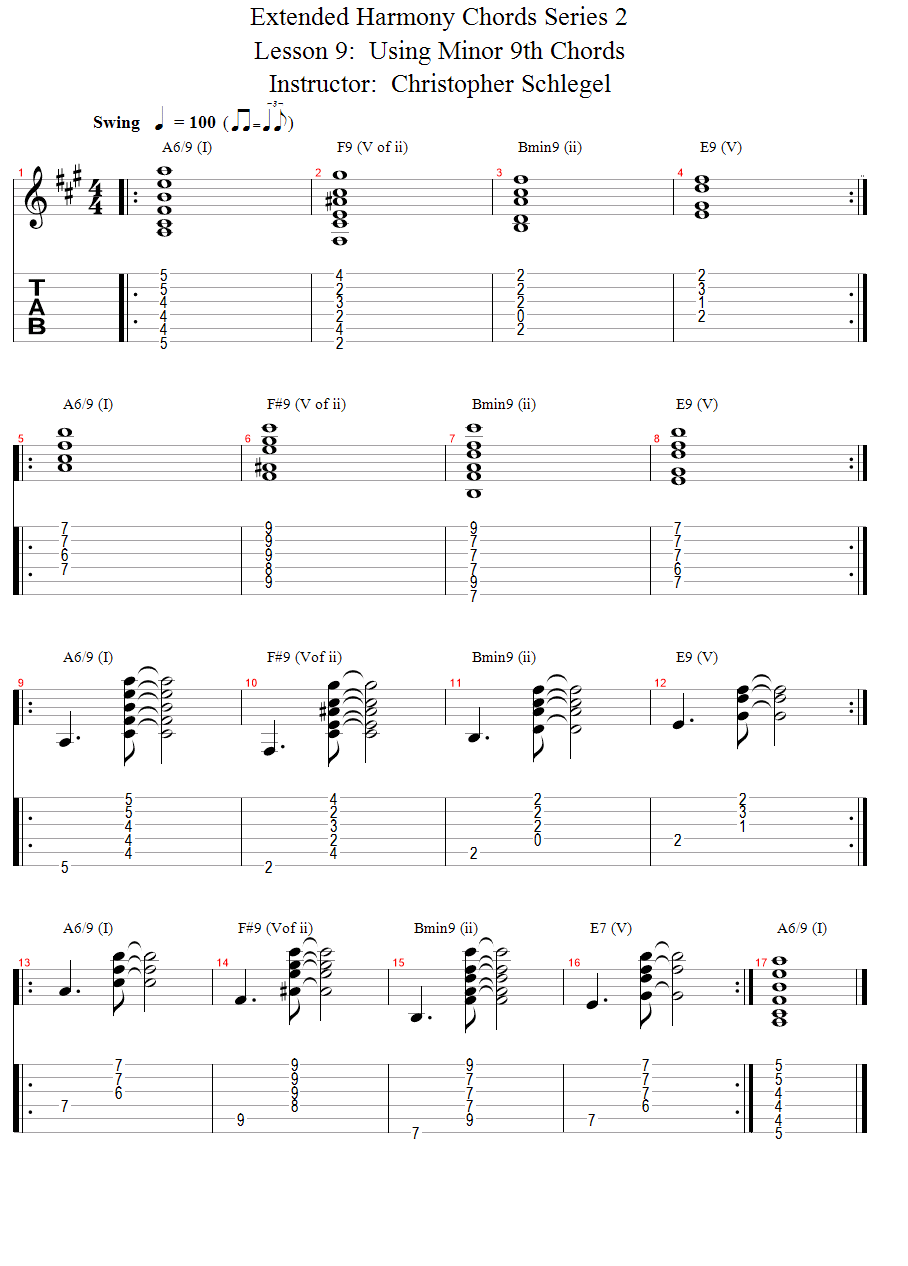 Guitar Lessons: Using Minor 9th Chords