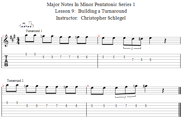 Building a Turnaround song notation