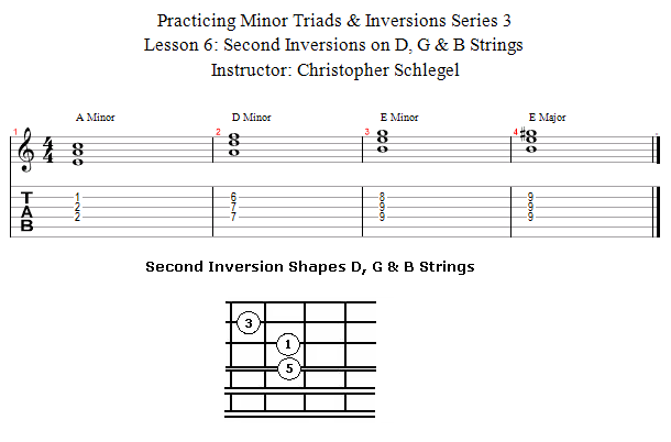 Second Inversion Triads song notation