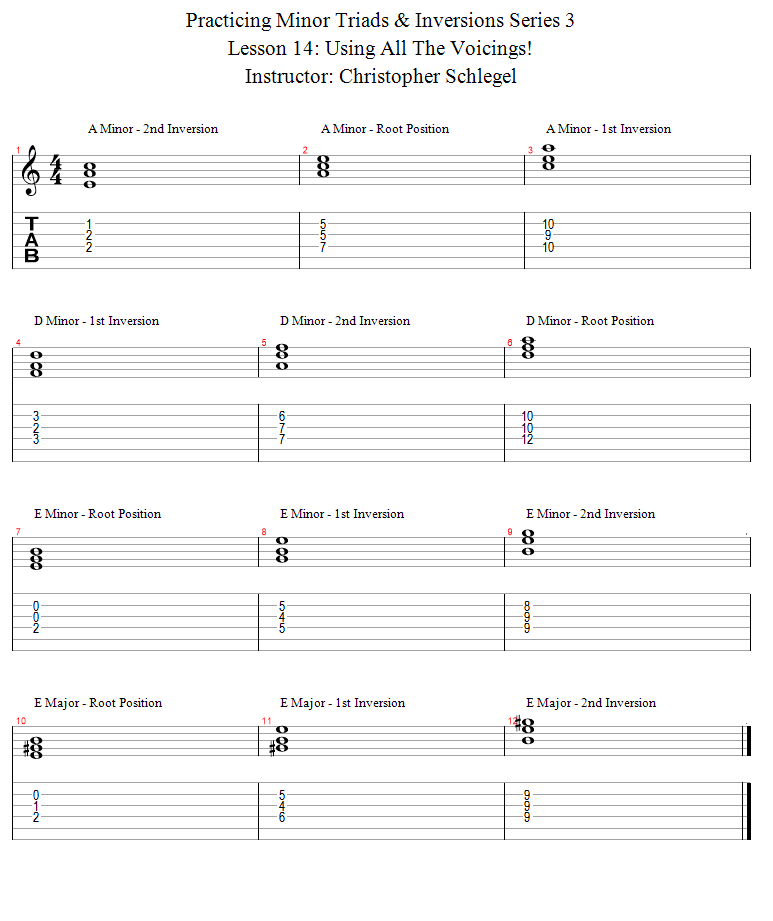 Using All The Voicings! song notation