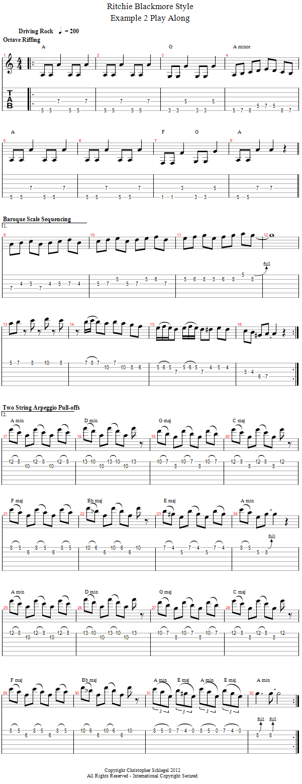 Blackmore Example 2 Play Along song notation