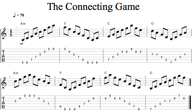 The Connecting Game song notation