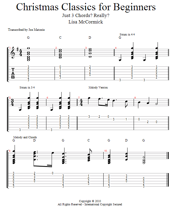 Just 3 Chords? Really? song notation