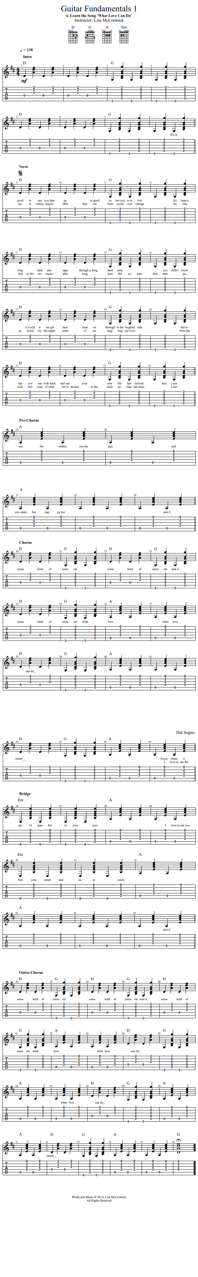 Learn the Song 'What Love Can Do' song notation