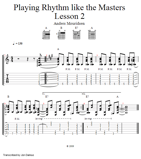 Rhythm Masters: Keith Richards song notation