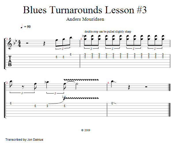 BB KIng Style song notation