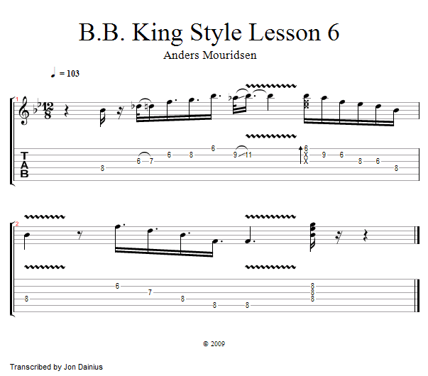Lesson 6: Playing the Turnaround song notation