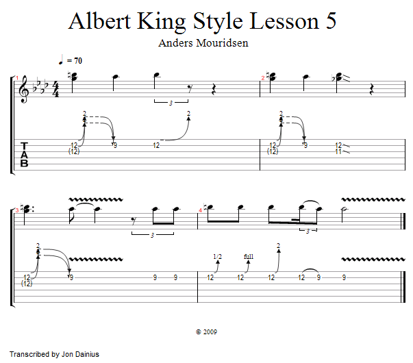 Lesson 5: Soulful Lick song notation