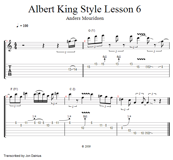 Lesson 6: Turnaround song notation