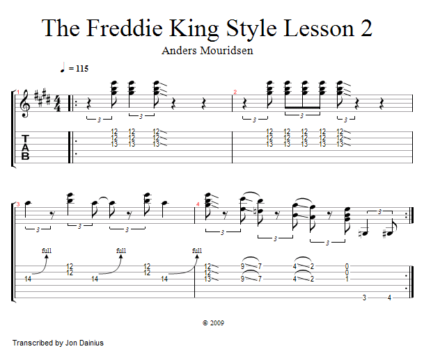 Lesson 2: Double Stops song notation