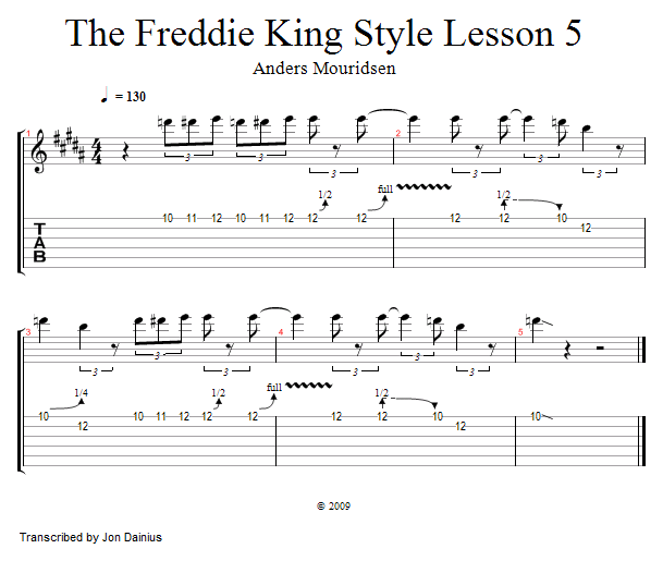 Lesson 5: Tearing it Down song notation