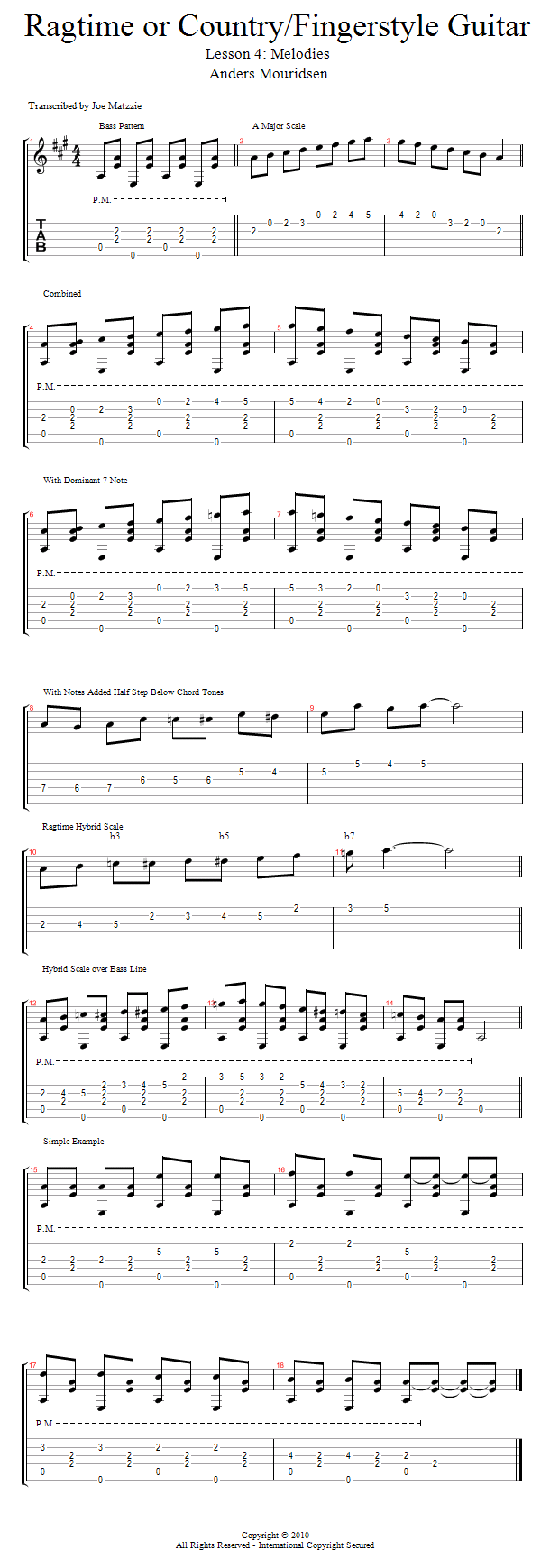 Melodies song notation
