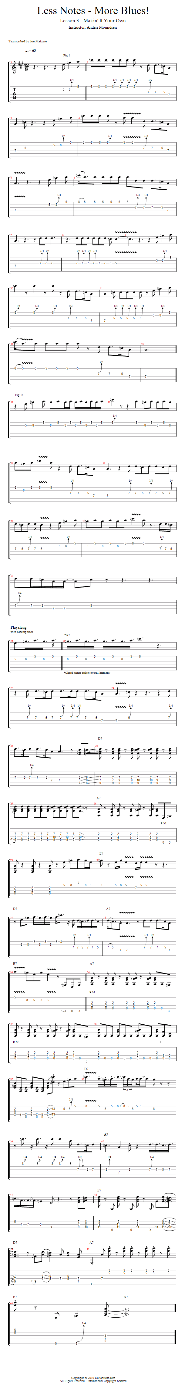Makin' It Your Own song notation