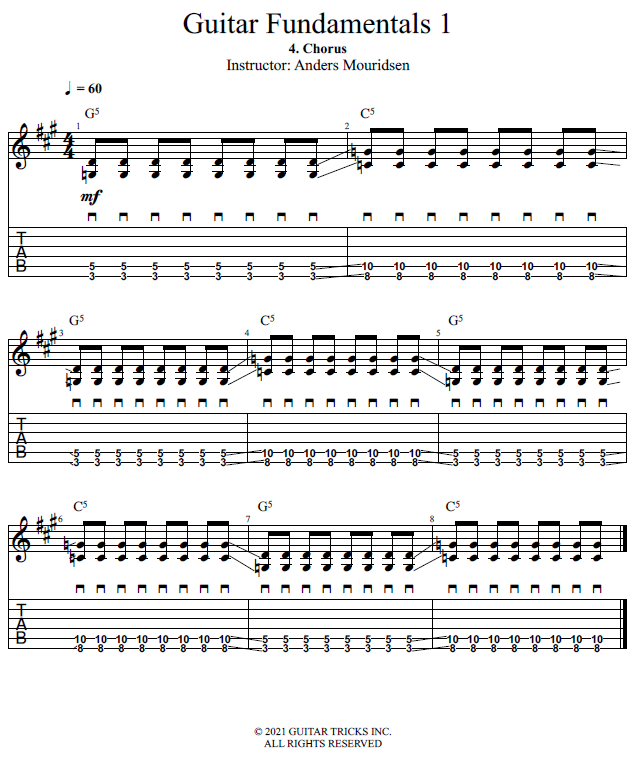 Chorus song notation