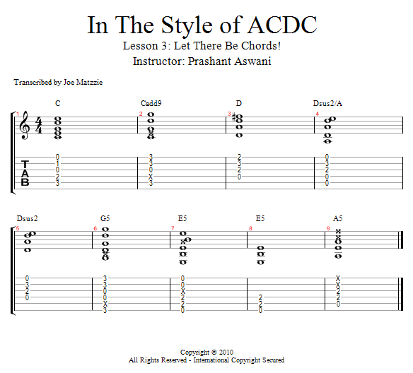 Let There Be Chords! song notation
