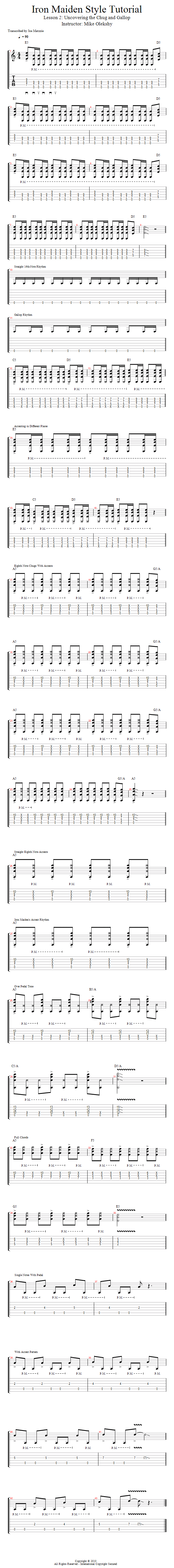 Chug and Gallop song notation