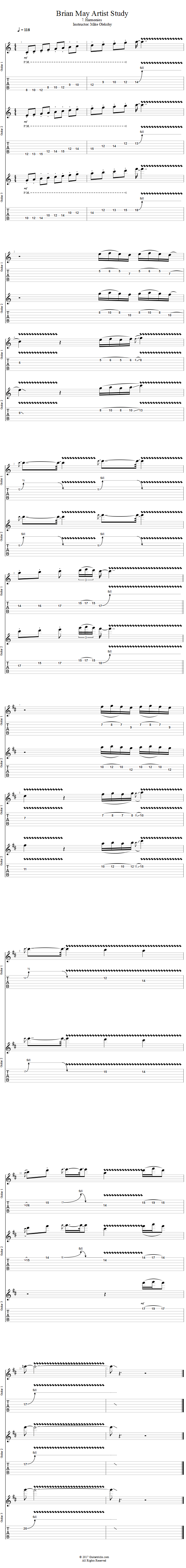 Harmonies song notation