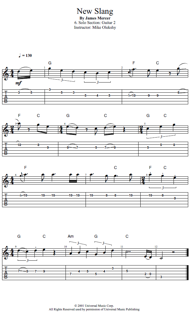 Guitar Lessons: Solo Section: Guitar 2