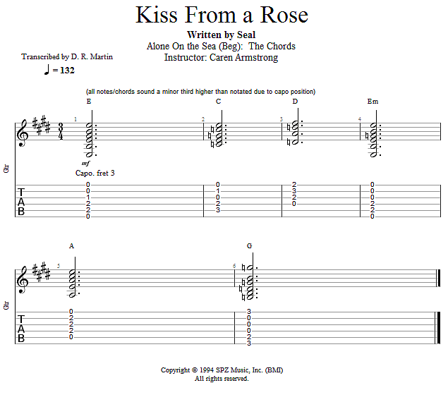 a sea of roses chords