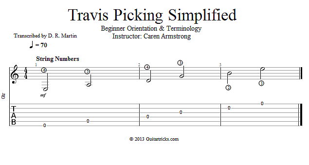 Beginner Orientation & Terminology song notation