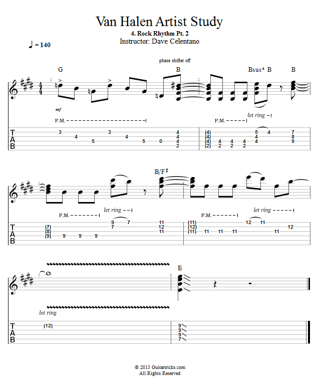 Rock Rhythm Pt. 4 song notation