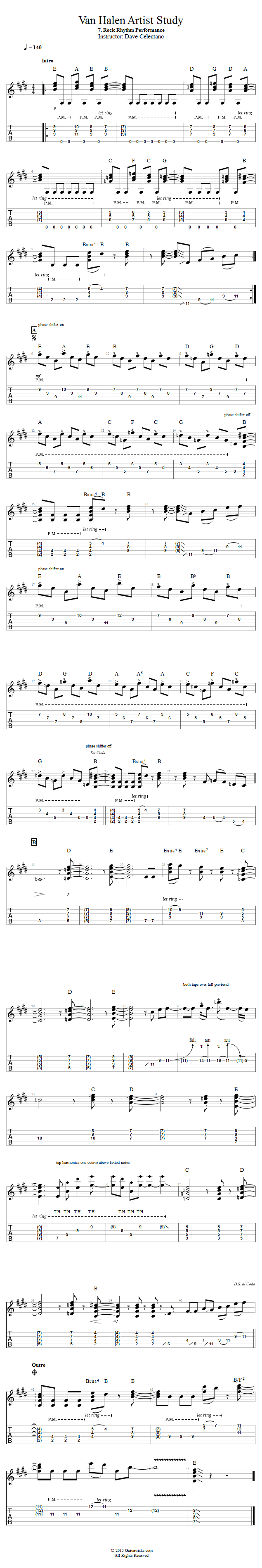 Rock Rhythm Performance song notation