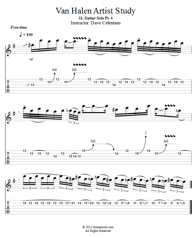 Guitar Solo Pt. 4 song notation